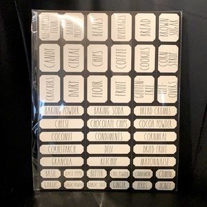 Rae Dunn organizing labels